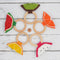 Set of 5 Fruits Rattle