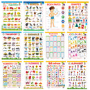 Early Learning Educational Charts for kids Perfect for Preschool, Homeschooling and Nursery Student