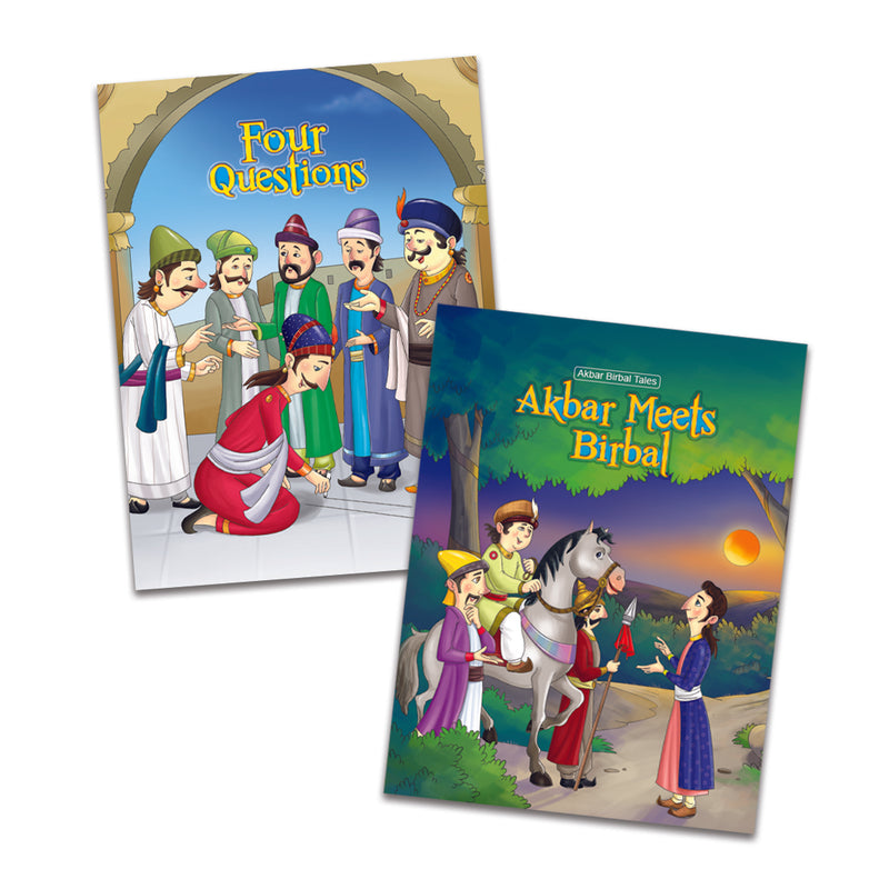 Akabar Meets Birbal,Four Quetions 2 in 1 Story Books for kids