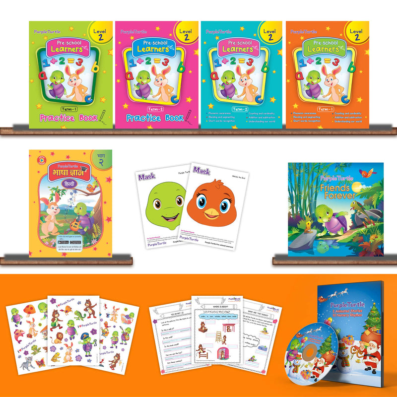 Purple Turtle Preschool Kit Level 2 for LKG Kids