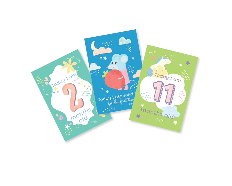Coco Bear The Baby Milestone Box of Joy - Perfect Gift for Baby Showers and Newborns - Combo of 4 - English