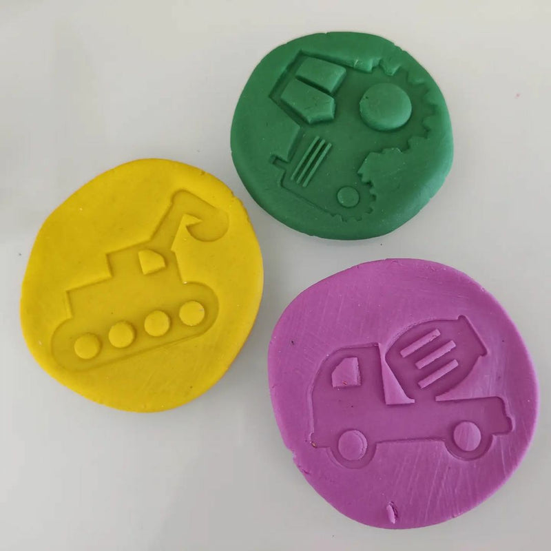KIDDO KORNER | Vehicle Play Dough Stampers Set | Stamp Set of 9 | Stamp Art for Kids | Wooden Stamp for Kids | Stamping Toy for Kids…