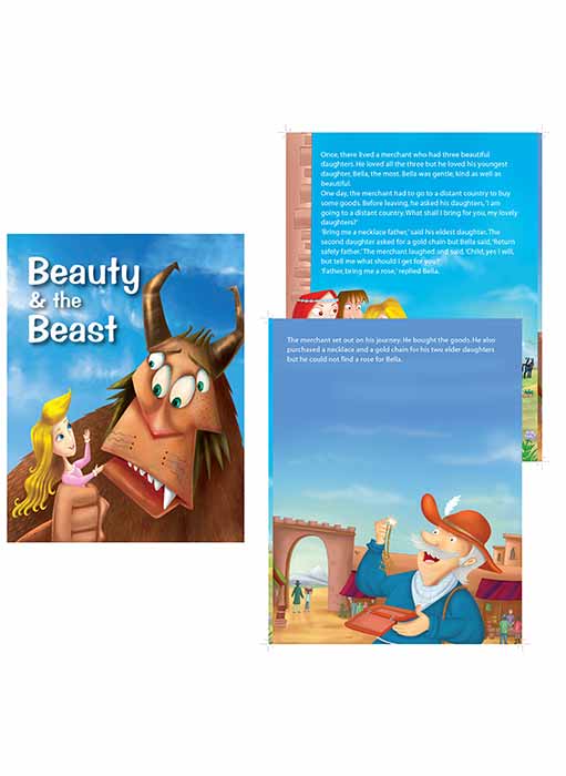 Set of 10 Grimm's Tales Picture Story Books for 3+ Year Old Children