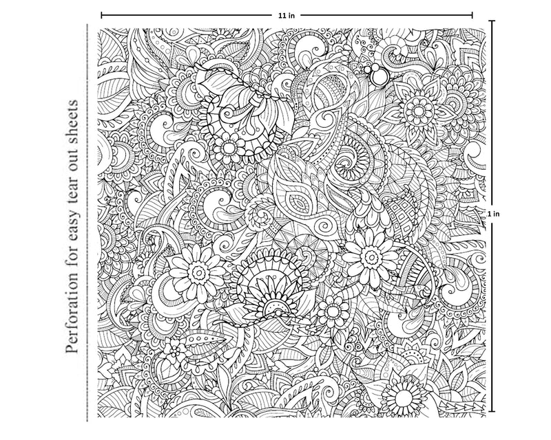 Nature - Adults Colouring Book with Tearout sheet