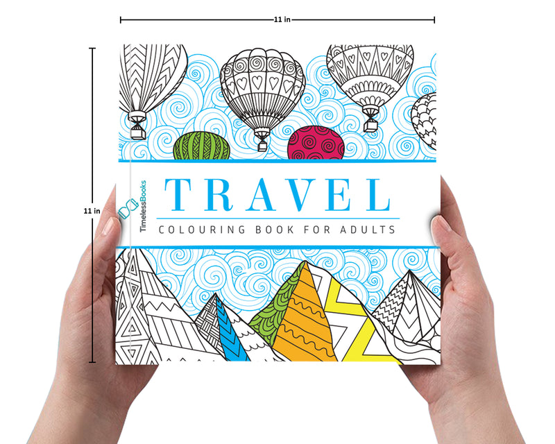 Travel - Adults Colouring Book with Tearout sheet