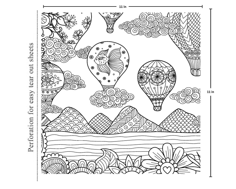 Travel - Adults Colouring Book with Tearout sheet