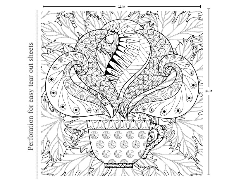 Mandala - Adults Colouring Book with Tearout sheet