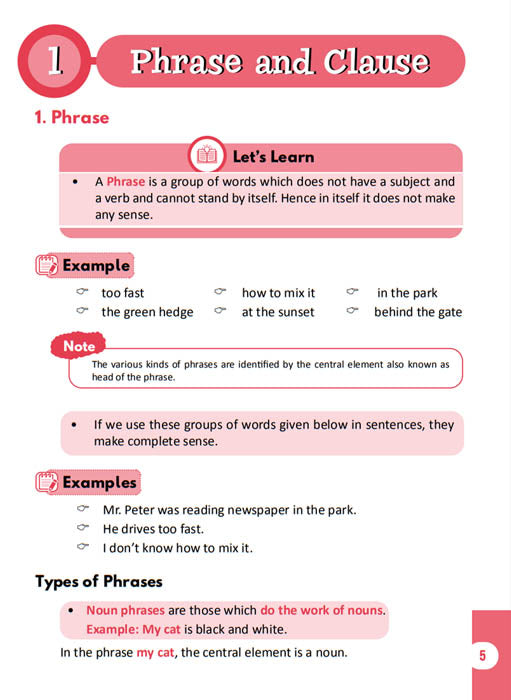 Pegasus Primary English Grammar for Class 6 Students