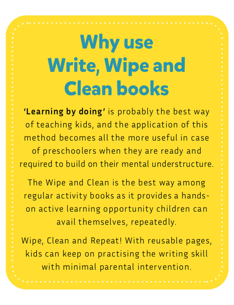 First Activity - Write, Wipe and Clean Book