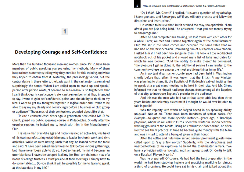 How to Develop Self-Confidence and Influence People by Public Speaking,