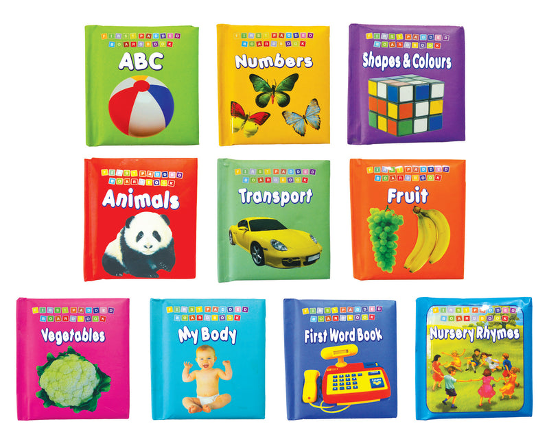 First Padded Board Book - Gift Pack (10 Titles) : Early Learning Children Book By Dreamland Publications