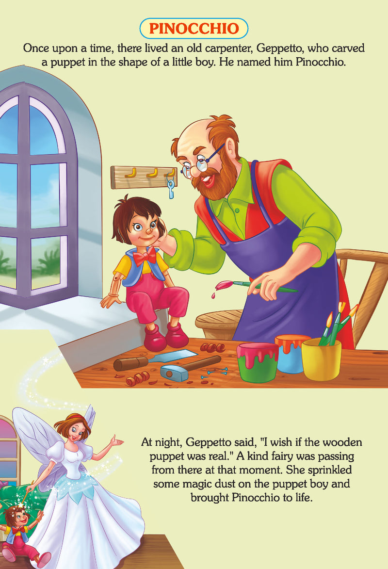 Pop-Up Fairy Tales - Pinocchio : Story books Children Book By Dreamland Publications