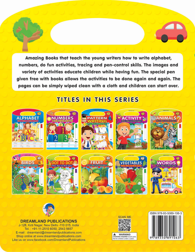 Write and Wipe Book - Words : Early Learning Children Book By Dreamland Publications 9789350891063