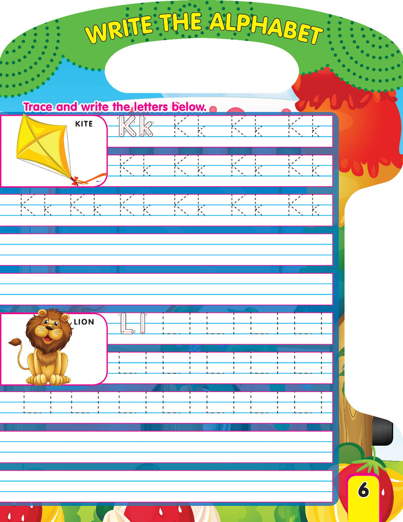 Write and Wipe Book - Alphabets : Early Learning Children Book By Dreamland Publications 9789350896556