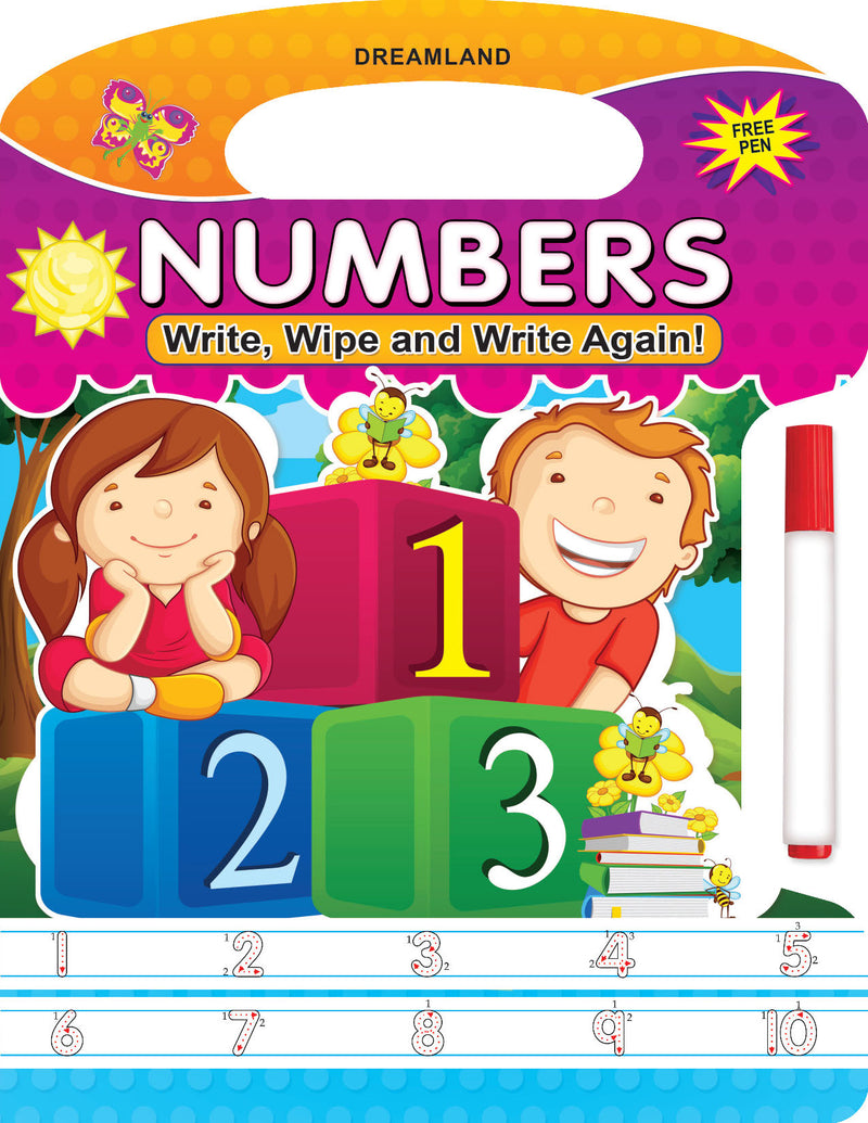Write and Wipe Book - Numbers : Early Learning Children Book By Dreamland Publications 9789350896563