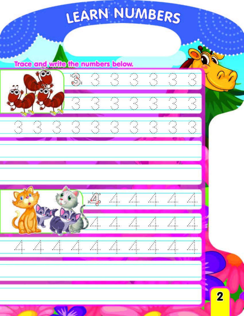Write and Wipe Books- Pack (2 Titles) : Alphabets & Numbers