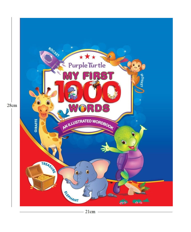 My First 1000 Words: Early Learning Picture Book to Learn Alphabet, Numbers, Shapes and Colours, Transport, Birds, Animals and more,
