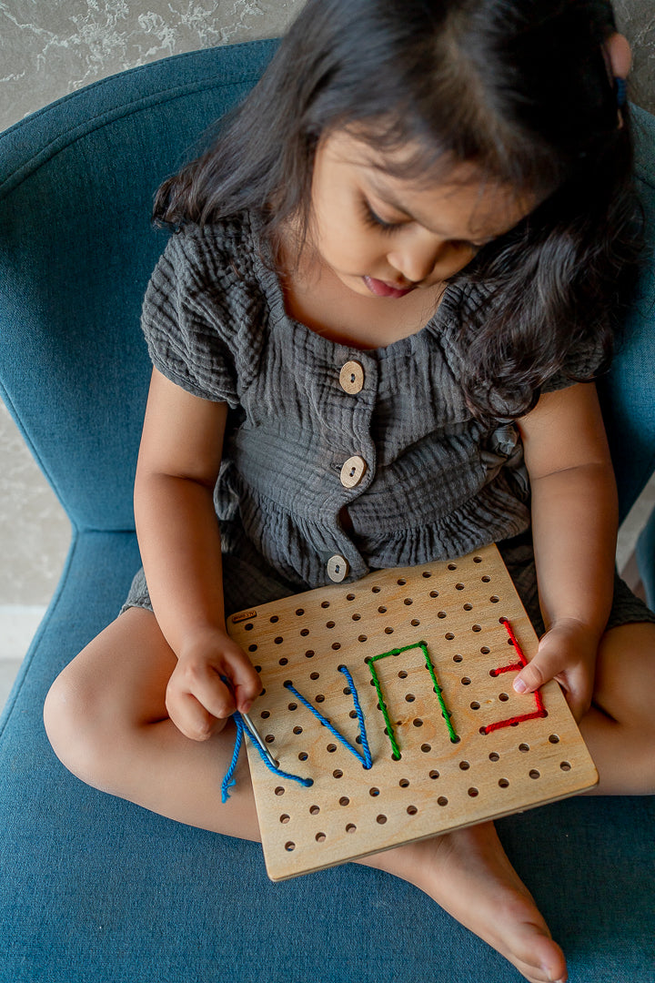 Children's Sewing/Lacing Board