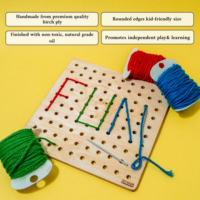 Children's Sewing/Lacing Board