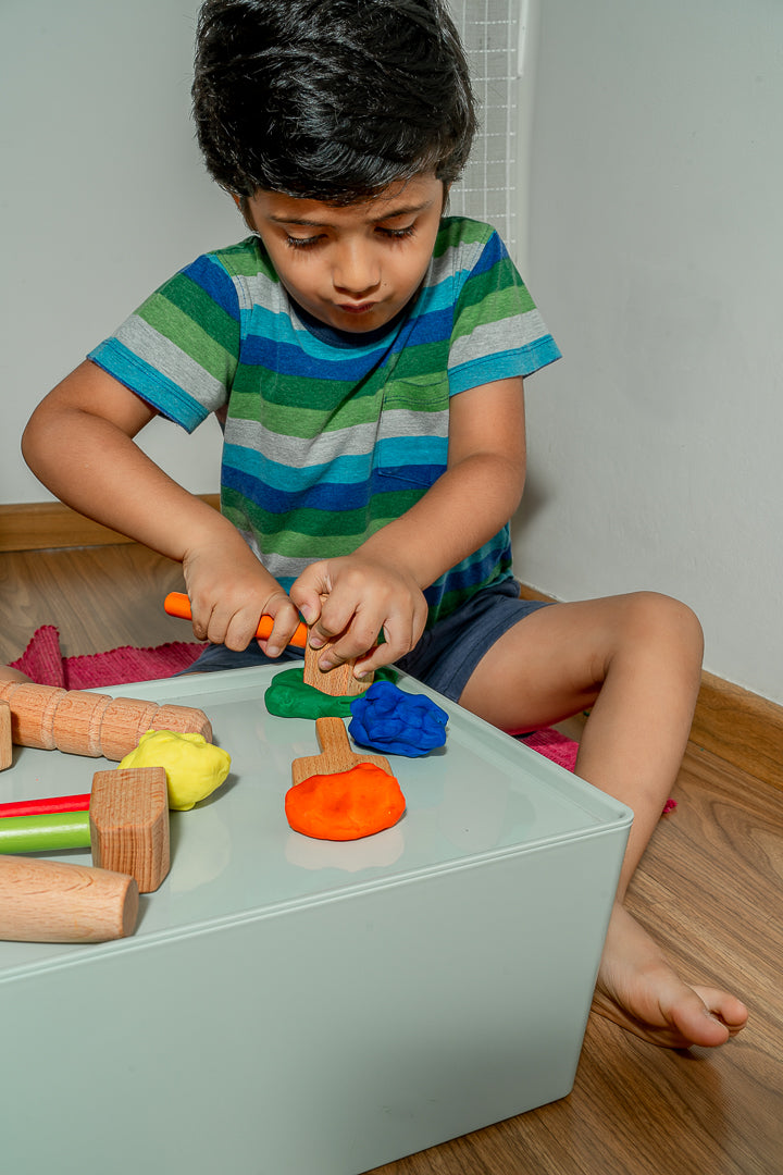 Wooden Stamping Kit for Play dough