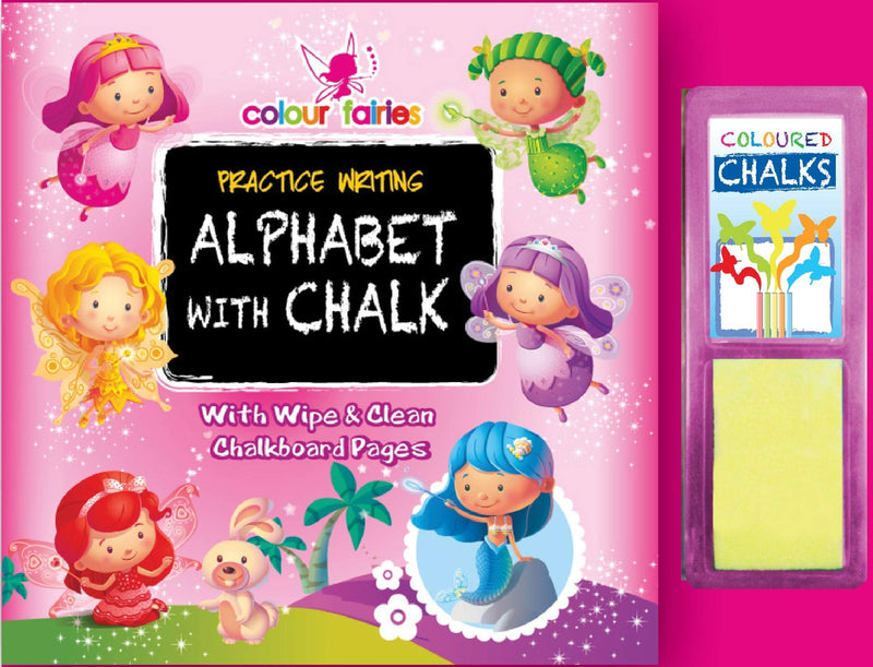 Colour Fairies Combo of Practice Writing Activity Books Chalk with Dust