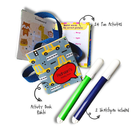 Activity Book Rakhi - car  (Personalization available)