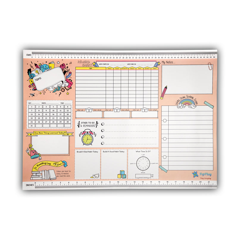 PepPlay Activity Mats - Planner Peach