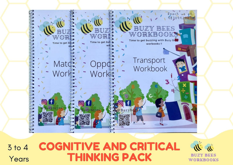 Cognitive & Critical Thinking Pack - Set of 3 workbooks (3 to 4 Years)