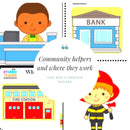 KNOW WHICH COMMUNITY HELPERS WORK WHERE TODDLER BUSY BAG