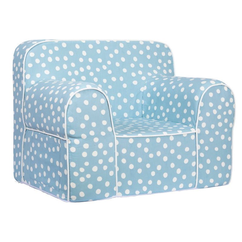 Kids Sofa - Blue Base white dot