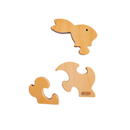 3 Piece Chunky Wooden Puzzle - Bunny