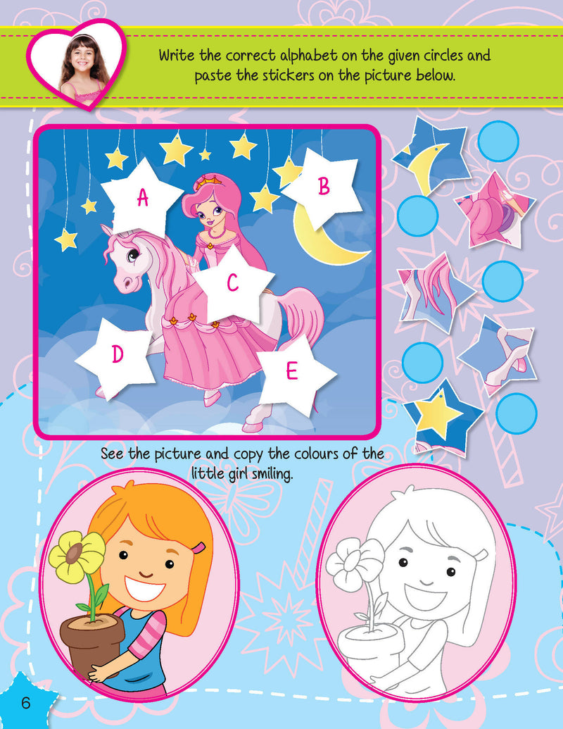 Sticker Activity Book - Girls : Interactive & Activity Children Book By Dreamland Publications 9789350896815