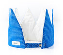 CROWN - BLUE & WHITE POLKA