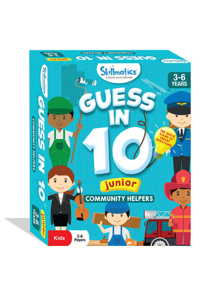 Skillmatics Card Game : Guess in 10 Junior Community Helpers | Gifts, Super Fun & Educational for Kids Ages 3-6