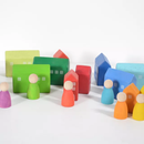 6 Rainbow Peg Dolls Set