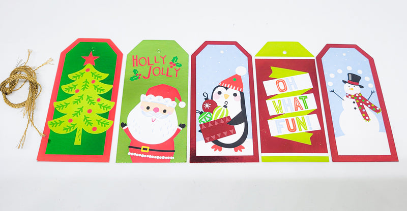 Christmas Gift Tags Santa (Pack of 5) (Personalization Available)