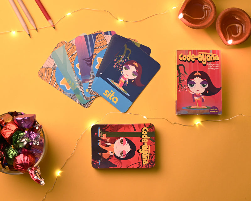 Code-ayana Card Game - Learn coding skills & Ramayana characters