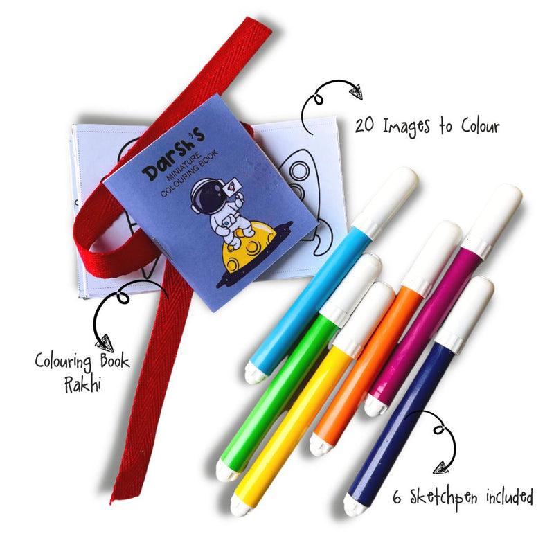 Coloring Book Rakhi - Astranout  (Personalization available)