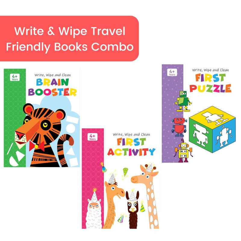 Brain Booster - Write, Wipe and Clean Books Combo