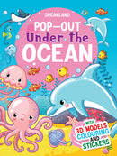 Pop-Out Under the Ocean- With 3D Models Colouring Stickers : Interactive & Activity Children Book By Dreamland Publications 9788194136842