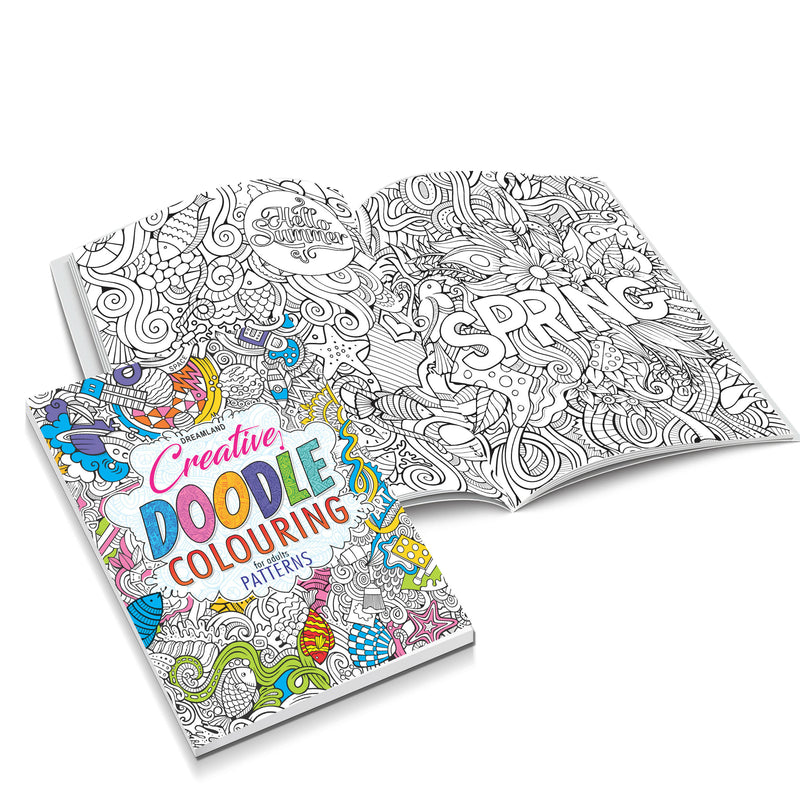 Creative Doodle Colouring Books - (2 Titles) : Drawing, Painting & Colouring Children Book By Dreamland Publications