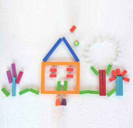 Cuisenaire Math Play Rods - 64 Pieces