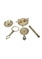 Desi Toys Brass Miniature Rolling Pin pretend play set, Pital Ka Chakla Belan, Collectible