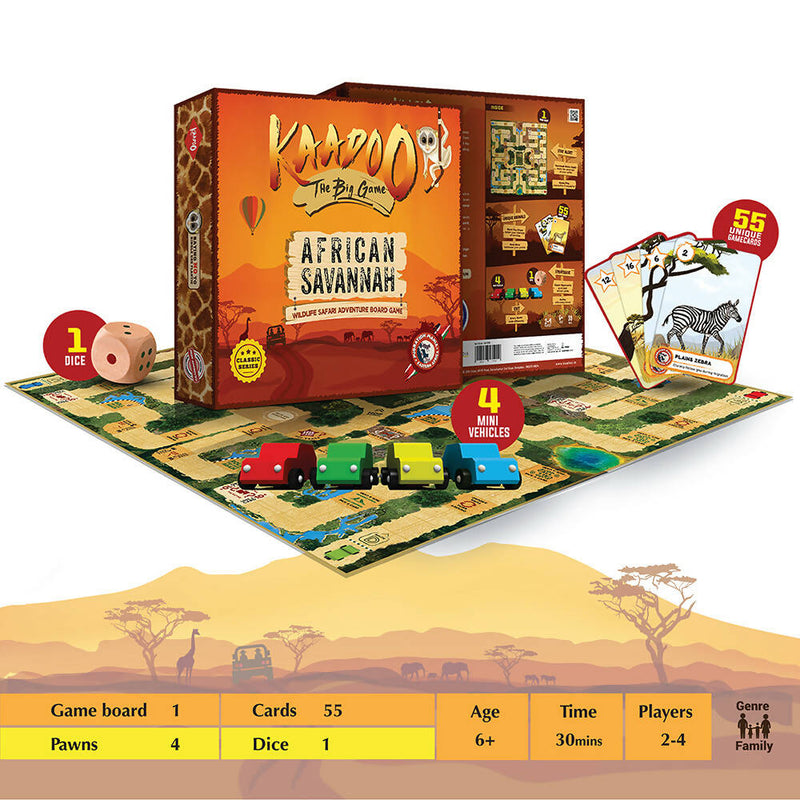 Migration Mania-African Savannah Edition Jungle Wildlife Safari Adventure Board Game