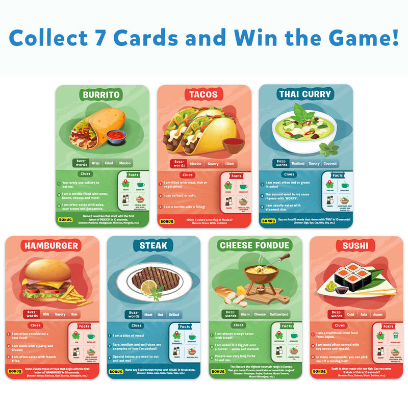 Skillmatics Card Game : Guess in 10 Foods Around The World | Gifts for 8 Year Olds and Up | Quick Game of Smart Questions | Super Fun for Travel & Family Game Times