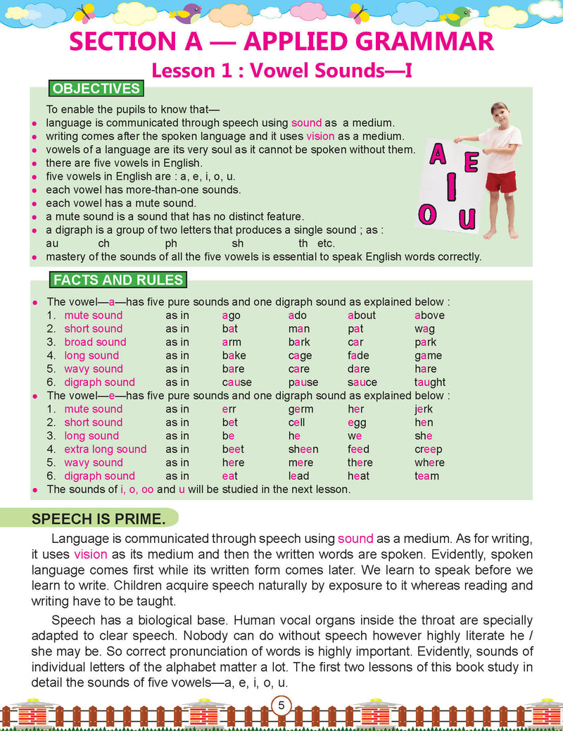 Basic English Grammar - Part 6 : School Textbooks Children Book By Dreamland Publications