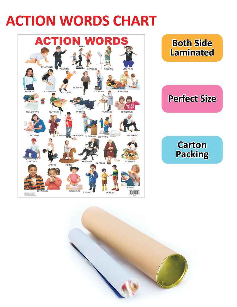 Action Words : Reference Children Book By Dreamland Publications