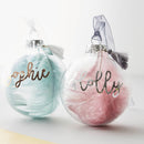 Flower filled BAUBLE WITH BOW ( Personalization Available )