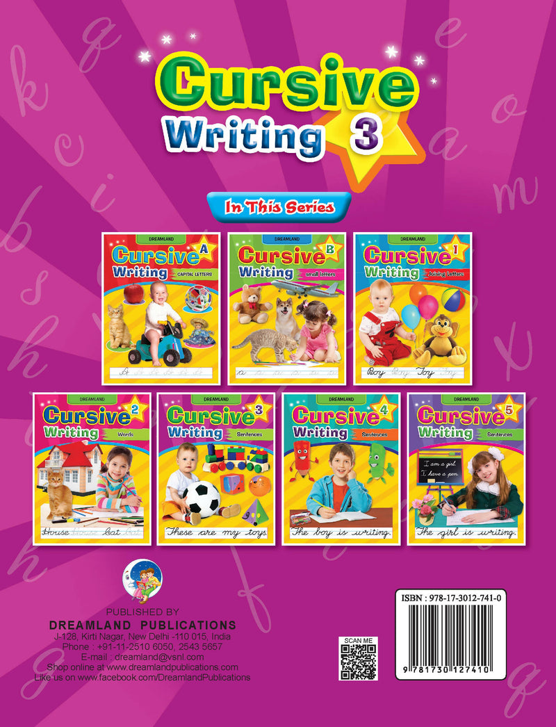 Cursive Writing Book (Sentences) Part 3 : Early Learning Children Book By Dreamland Publications