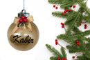 GLITTER BAUBLE WITH BOW (Personalization Available )